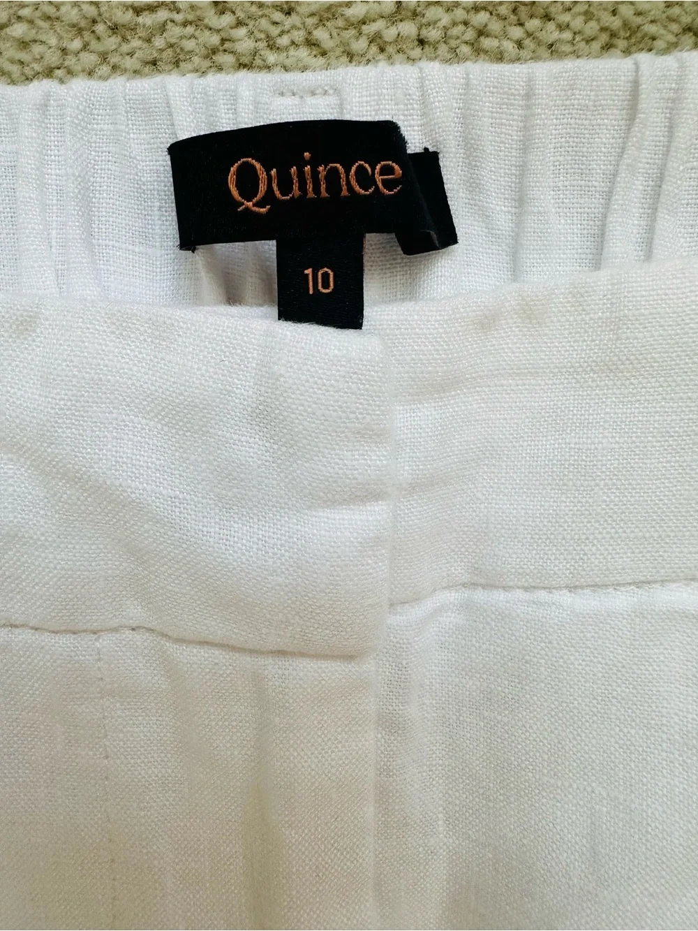 NWOT Quince White Wide-Leg 100% Linen Trouser Pants | Size 10